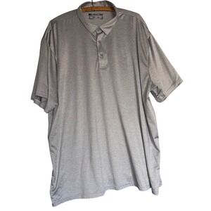 ARIAT TEK Mens Grey Short Sleeve Polo Shirt Big Tall XXL Performance Golf Casual